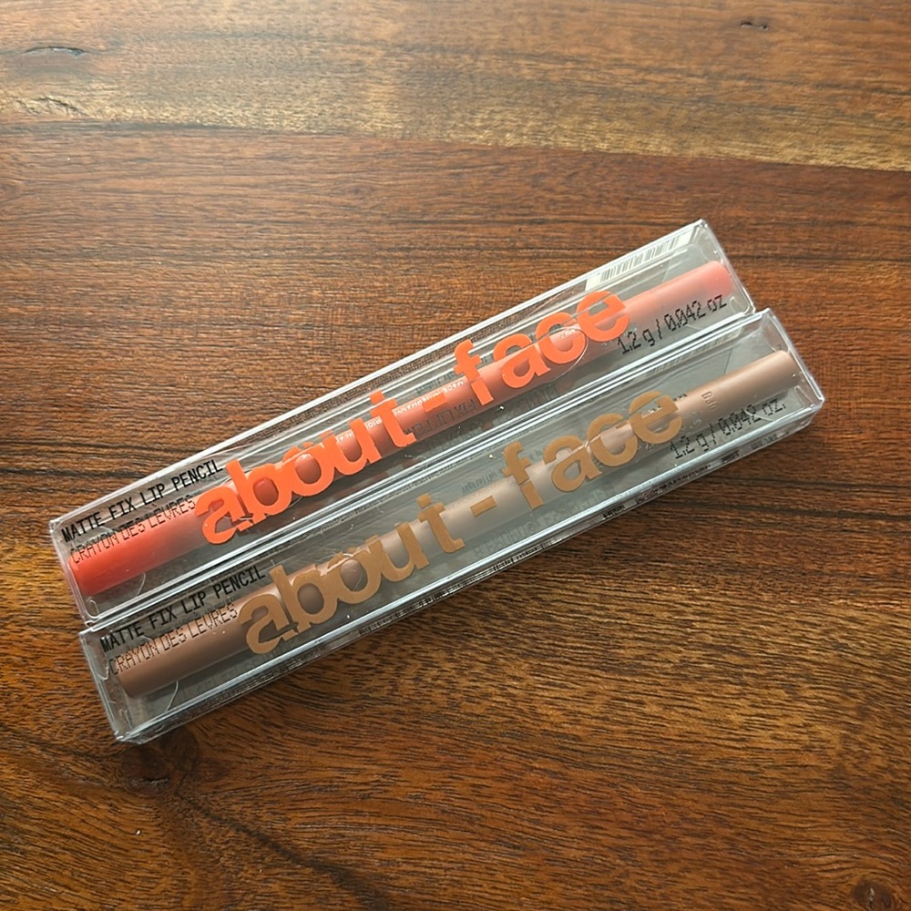 Two about-face Matte Fix Lip Pencils
